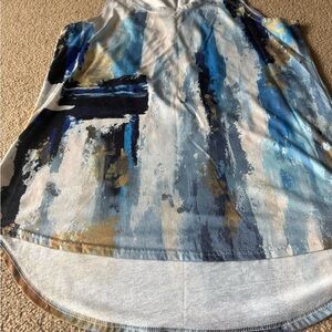 Abstract Print Sleeveless Top